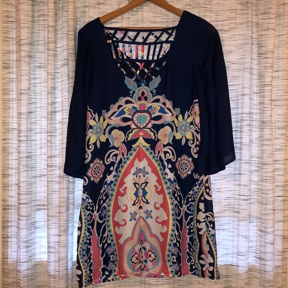 3/4 Sleeve Spring Dress - Picture 2 of 3